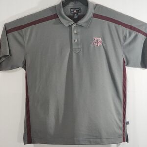 Texas A&M Aggies Short Sleeve Polo Shirt Men's 3XL Gray- Pro Celebrity